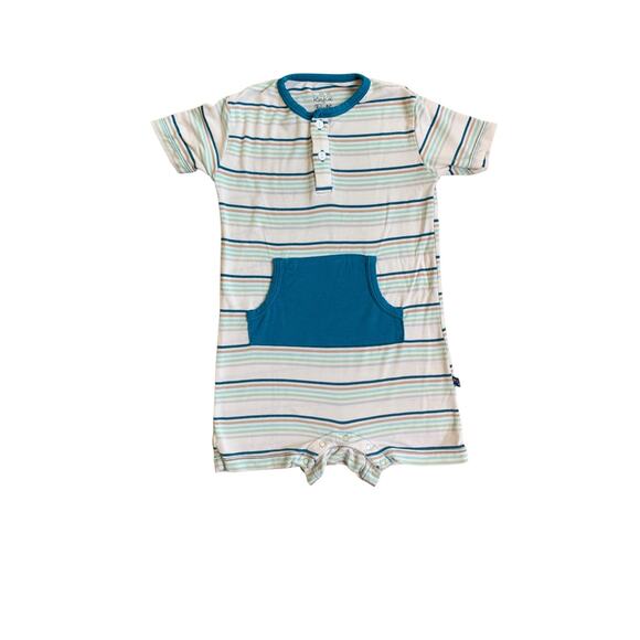 Kickee Pants Other - Kickee Pants Striped Shortie Romper
